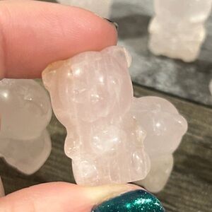Rose Quartz Bear Crystal - priced per bear
